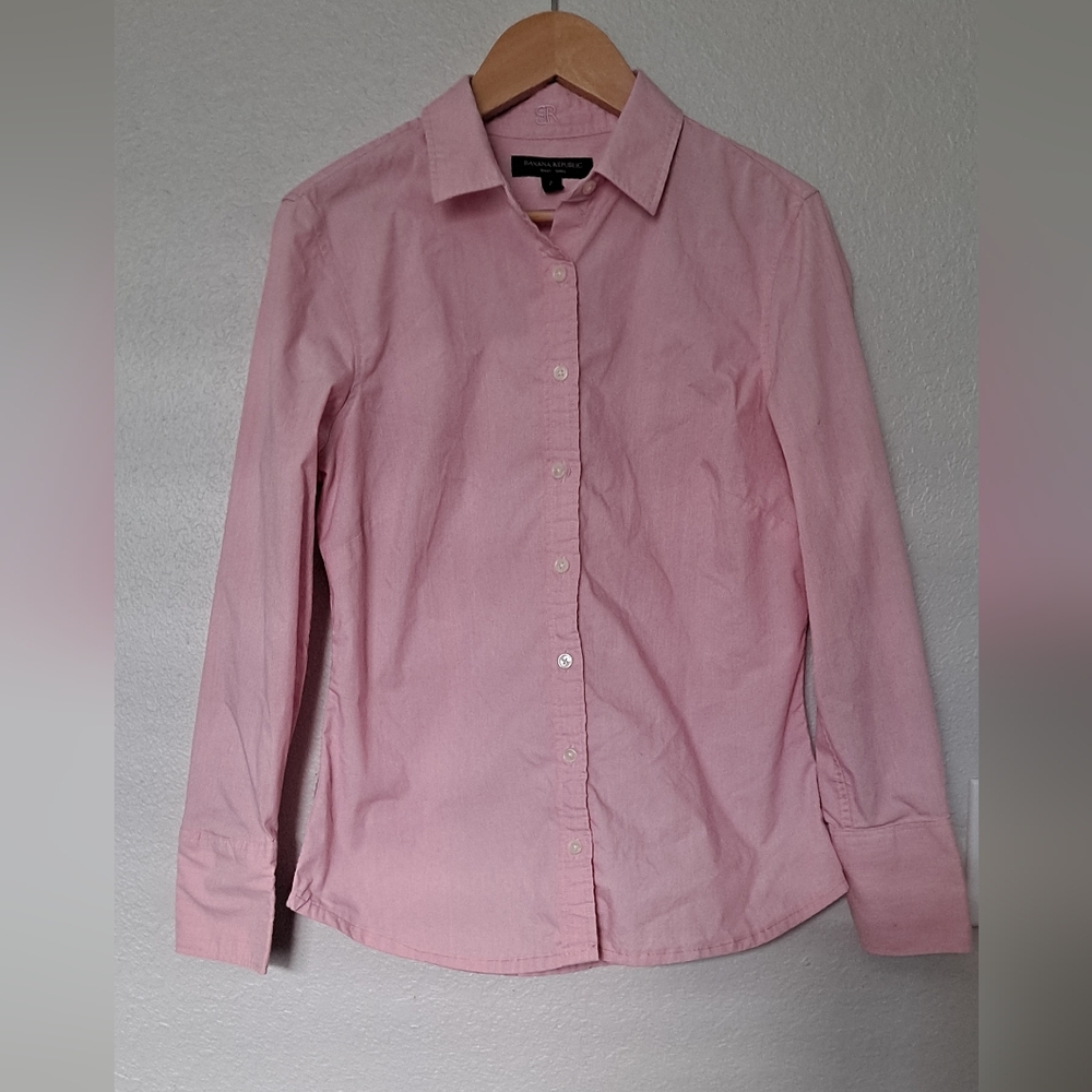Pink Banana Republic Riley Shirt Women's Size 2